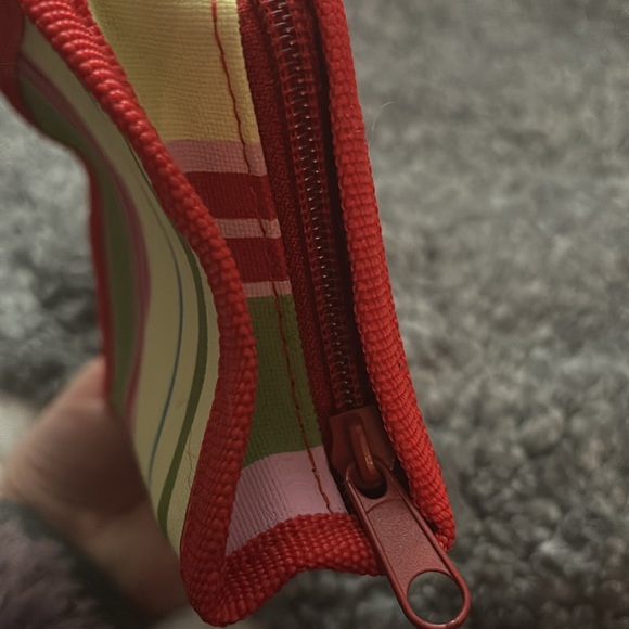 Striped Cosmetic Bag w/Handle - Picture 6 of 6